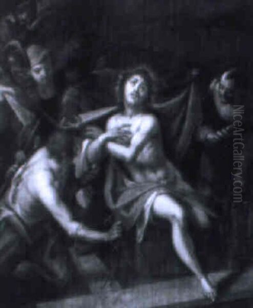 Die Verspottung Christi Oil Painting by Johann Carl Loth