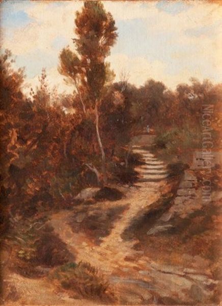 Paysage Oil Painting by Emile Loubon