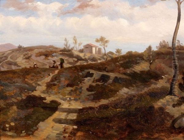 La Ginest, Au-dessus De Cassis Oil Painting by Emile Loubon