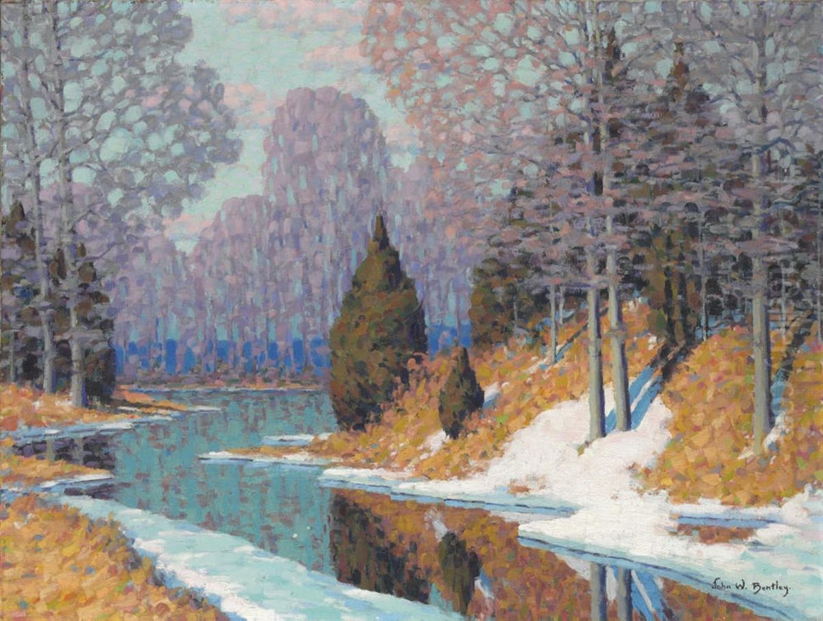 Winter's End Oil Painting by John William Bentley