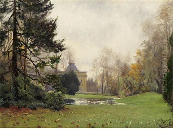 Chateau De Bagatelle, Bois De Boulogne, Paris Oil Painting by Paul Louchet