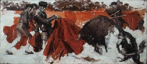 Bullfight (illus. For Cosmopolitan) Oil Painting by Walt S. Louderback