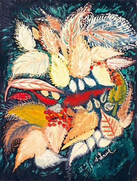 Grand Bouquet De Fleurs Oil Painting by Seraphine De Senlis