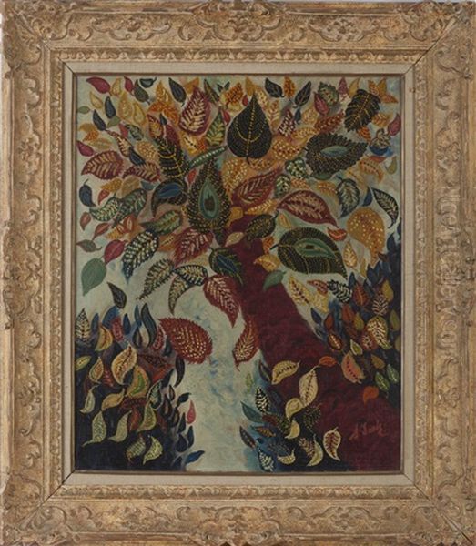 Tree With Autumn Leaves Oil Painting by Seraphine De Senlis