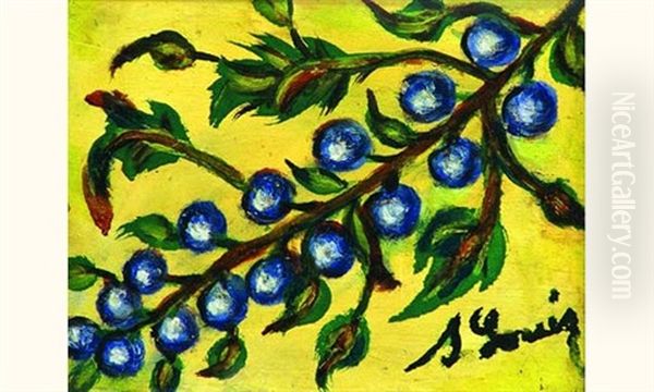 Branche Fleurie Oil Painting by Seraphine De Senlis