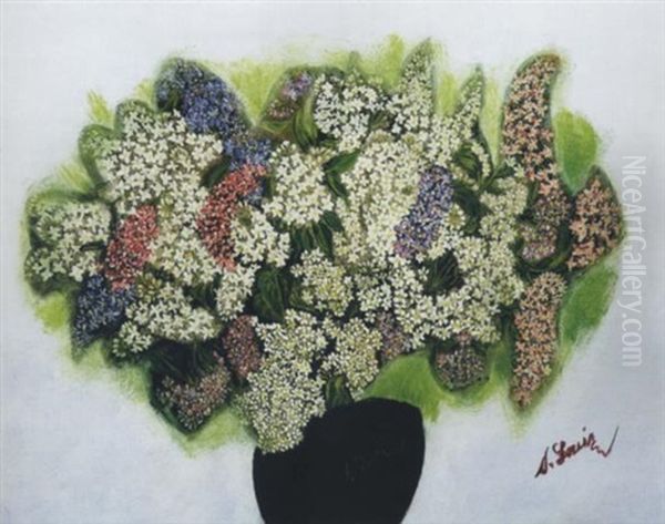 Vase De Lilas Oil Painting by Seraphine De Senlis