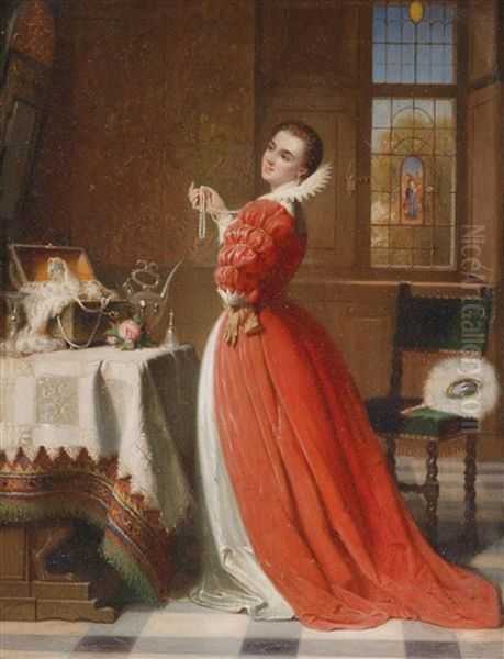 Schones Geschmeide Oil Painting by Jean Baptiste Victor Loutrel