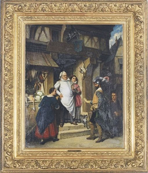 Le Billet De Logement Oil Painting by Jean Baptiste Victor Loutrel