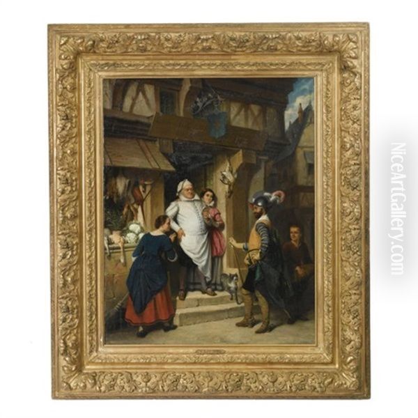 Le Billet De Logement Oil Painting by Jean Baptiste Victor Loutrel