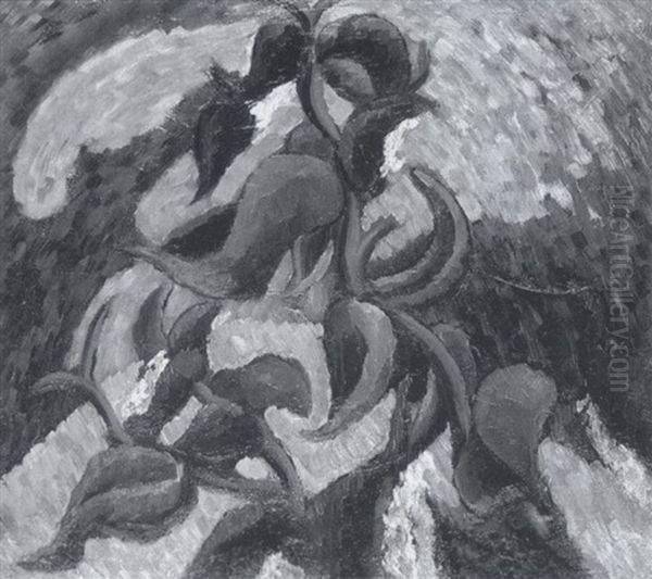 Flowering Plants Oil Painting by Kenneth Loveless