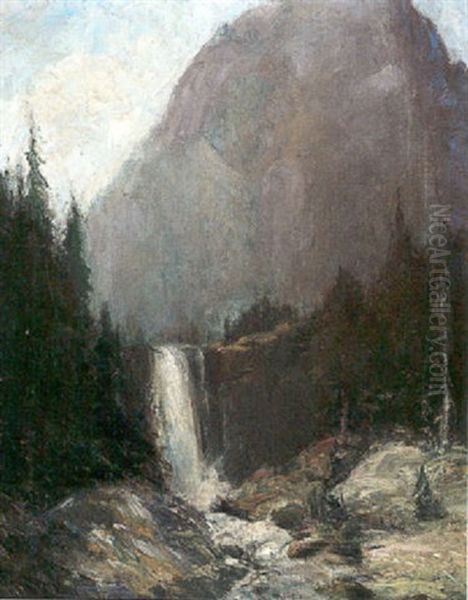 Vernal Falls, Yosemite Oil Painting by Frank W. Loven