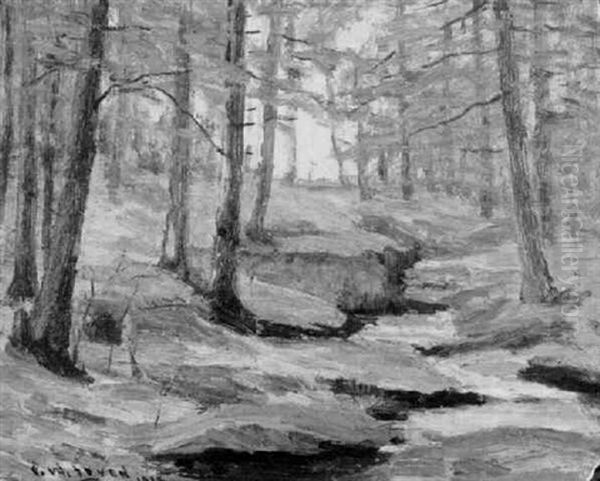 Open Forest Oil Painting by Frank W. Loven