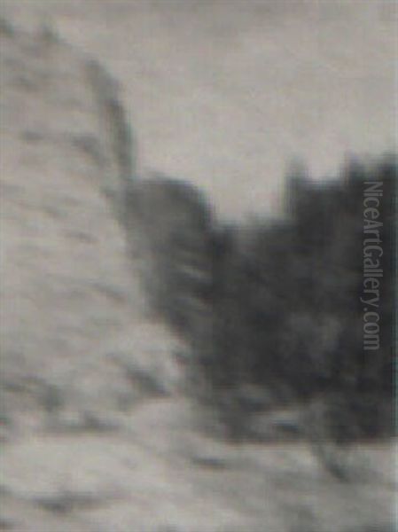 Arizona Cliffs Oil Painting by Frank W. Loven