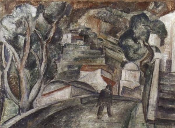 Positano Oil Painting by Adriaan Lubbers