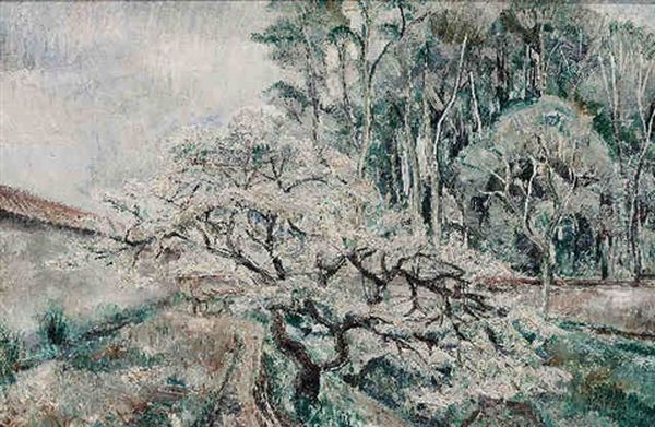 Landschap Oil Painting by Adriaan Lubbers