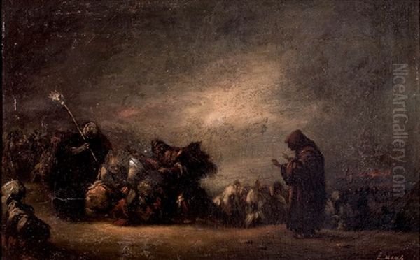 Aquelarre Oil Painting by Eugenio Lucas Velazquez