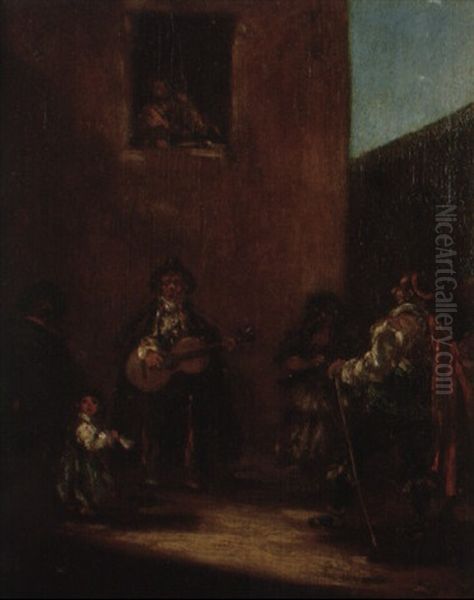 Coplas De Ciego Oil Painting by Eugenio Lucas Villamil