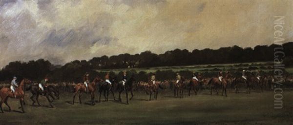 Getting Into Line For Persimmon's Derby Oil Painting by Henry Frederick Lucas-Lucas