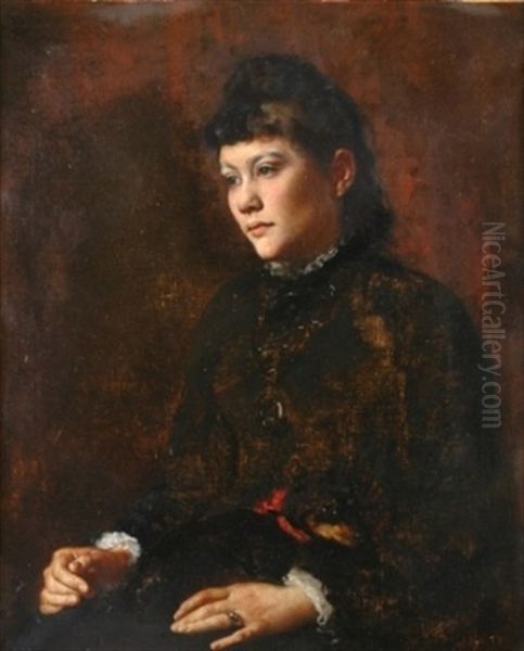 Portrait Of A Lady Oil Painting by Percival de Luce