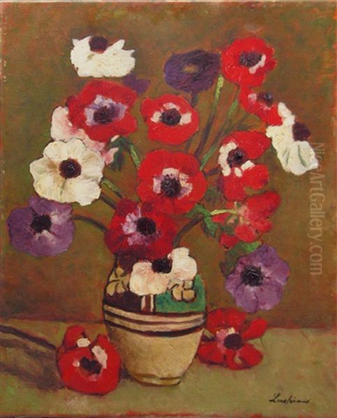 Anemones Oil Painting by Stefan Luchian