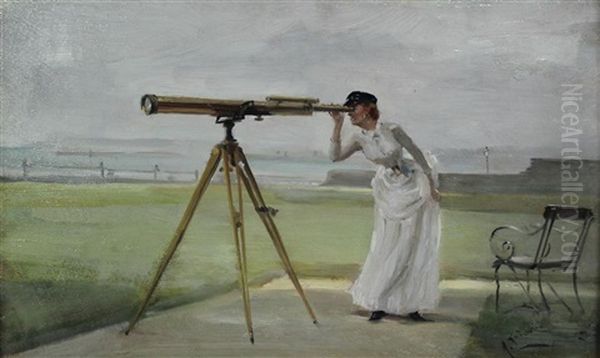 On The Lookout Oil Painting by Albert Ludovici Jr.