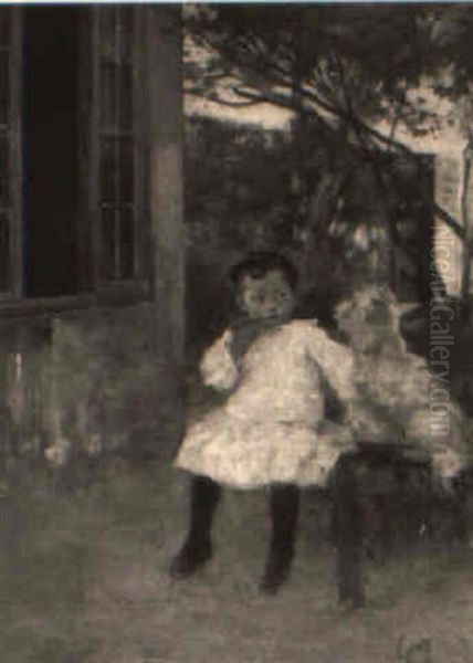 The Tasty Treat Oil Painting by Albert Ludovici Sr.