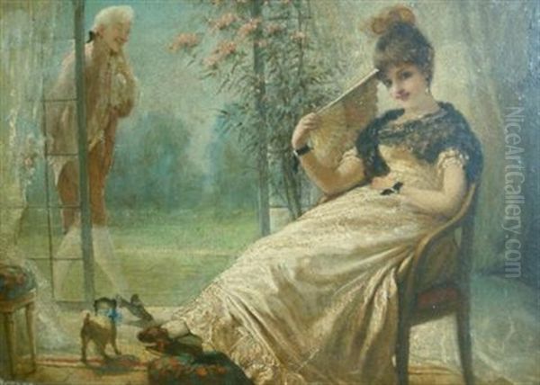 An Unexpected Visit Oil Painting by Albert Ludovici