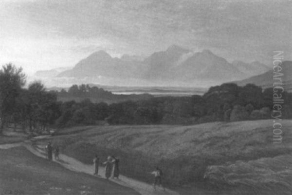 Chiemseelandschaft Oil Painting by Emil Lugo