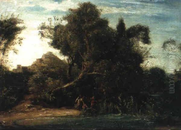 Die Auffindung Des Moses Oil Painting by Emil Lugo