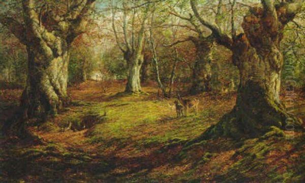 Where Smiling Spring It's Earliest Visit Paid Oil Painting by William Luker Jr.