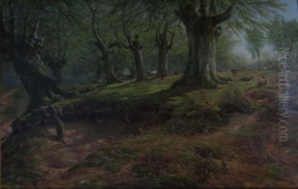 Burnham Woods Oil Painting by William Snr Luker