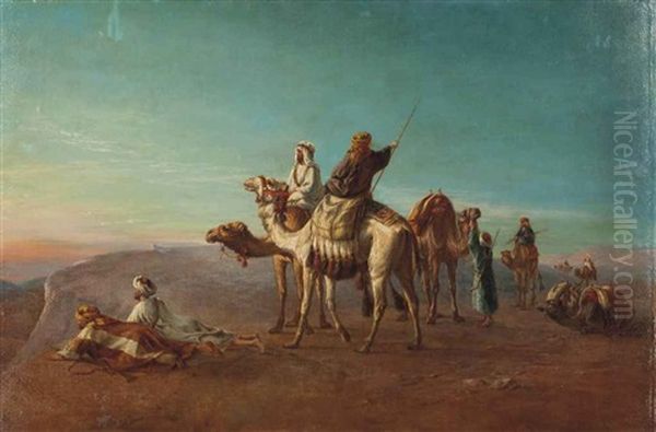 The Desert Scouts Oil Painting by William Snr Luker