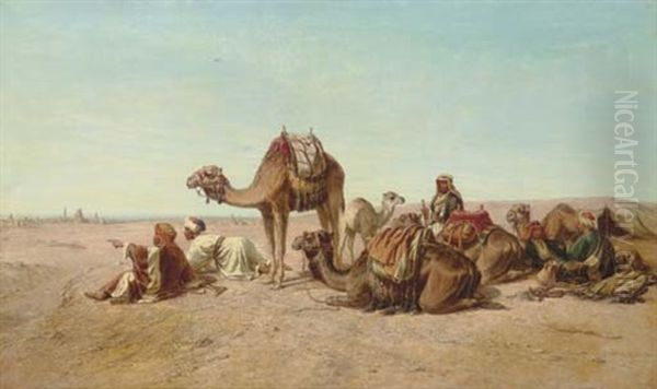 Resting In The Desert Oil Painting by William Snr Luker