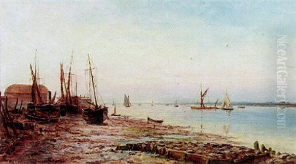 Burnham On Crouch Oil Painting by William Snr Luker