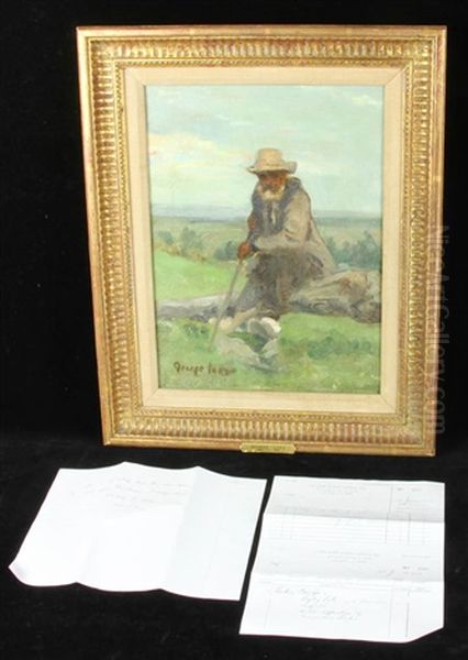 Pegleg Pete Oil Painting by George Luks