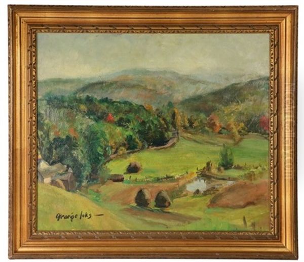 Pennsylvania Landscape Oil Painting by George Luks