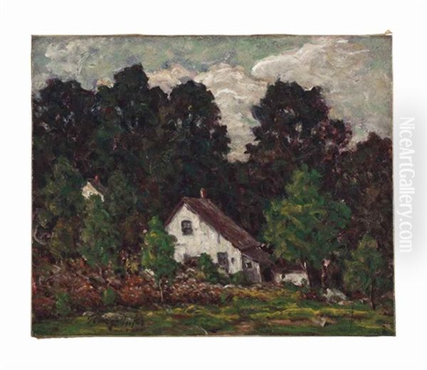 Cottage In Williamsport Oil Painting by George Luks