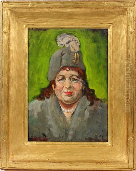 Portrait Of Woman Oil Painting by George Luks