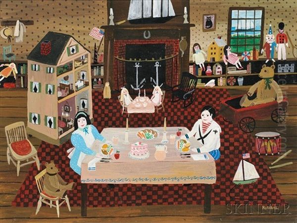 The Attic Playroom Oil Painting by George Luks