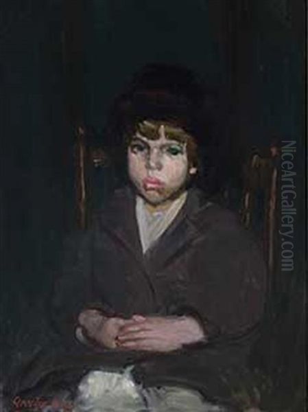 Portrait Of A Boy Oil Painting by George Luks