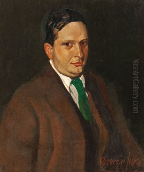 The Green Tie (portrait Of Edward H. Smith) Oil Painting by George Luks