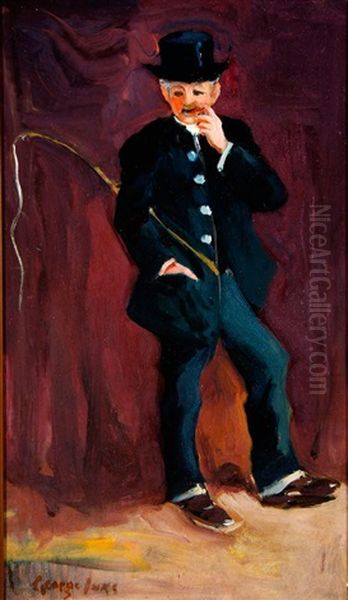 Circus Animal Tamer With Whip Oil Painting by George Luks