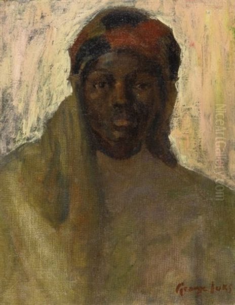 Portrait Of A Woman Oil Painting by George Luks