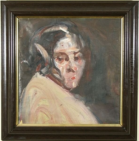 Facial Study Oil Painting by George Luks