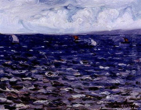 Sailing On A Breezy Day Oil Painting by George Luks