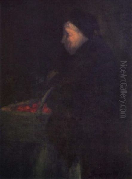 Apple Mary Oil Painting by George Luks