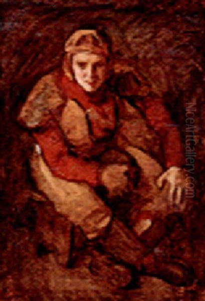 Young Athlete Oil Painting by George Luks