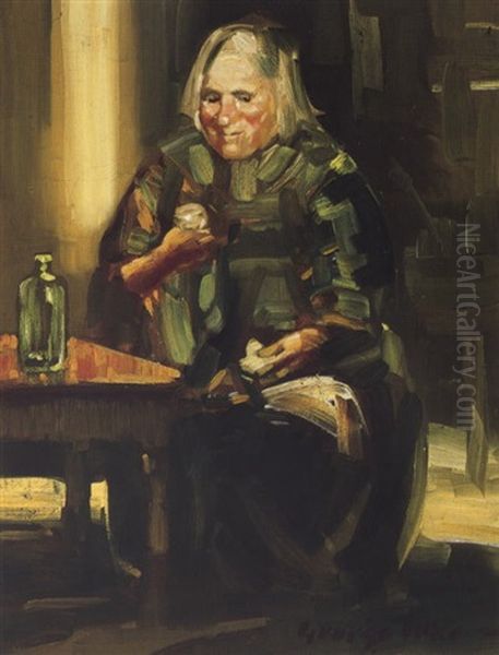 The Hole In The Wall Oil Painting by George Luks