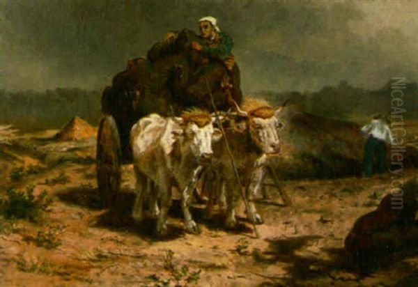 Bearing The Load Oil Painting by Evariste Vital Luminais