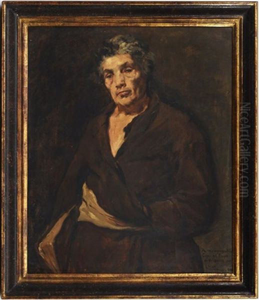 Esope (after Velasquez) Oil Painting by Juan (Count) Luna y Novicio